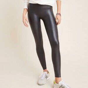 NWT Spanx Faux Leather Look Leggings Black Womens Size M/P Athleisure / Dress Up